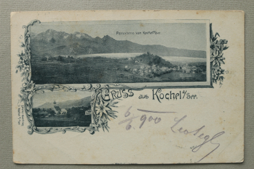 AK Gruss aus Kochel / 1900 / Mehrbildkarte / Strassen